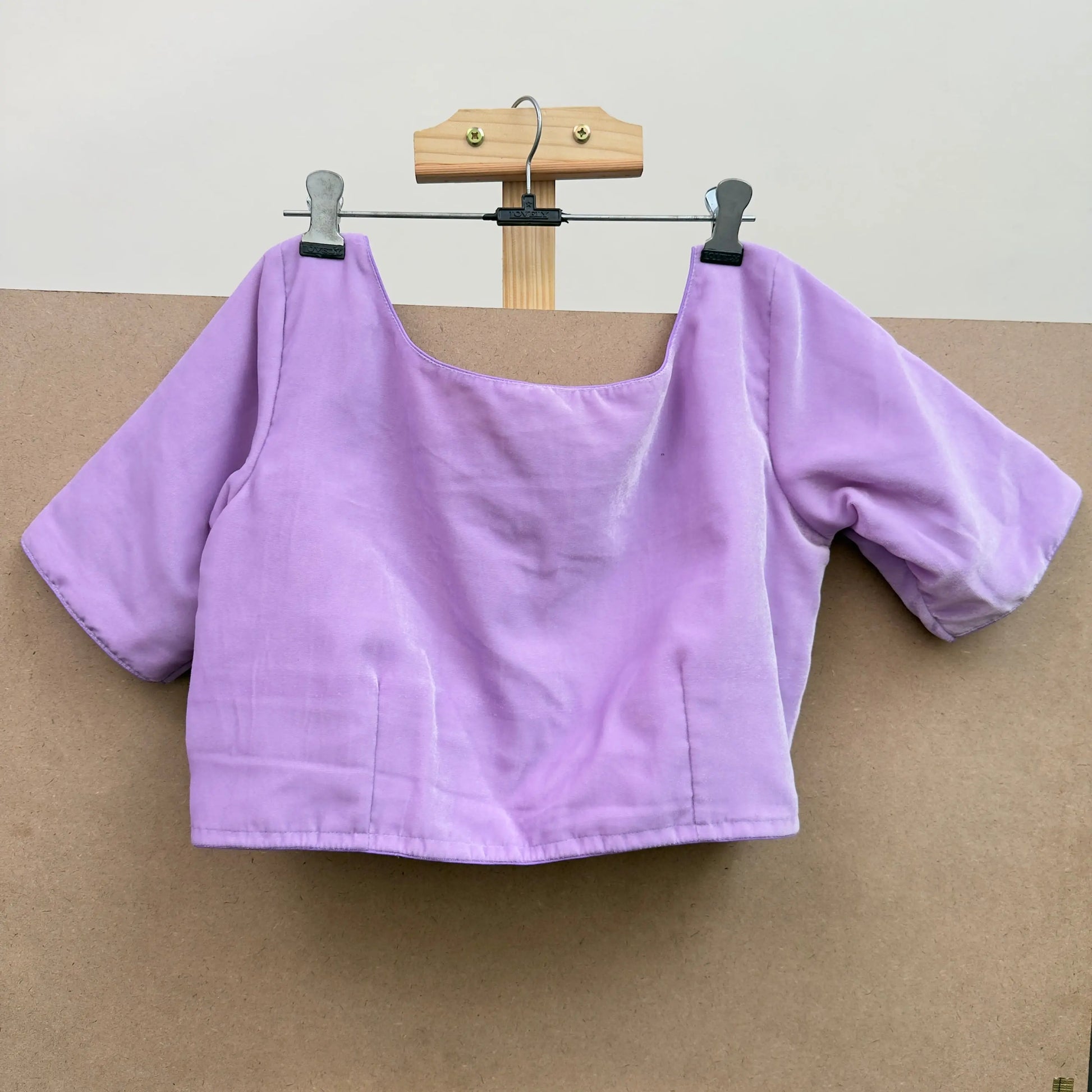 Lavender color velvet blouse - JTG Fashions