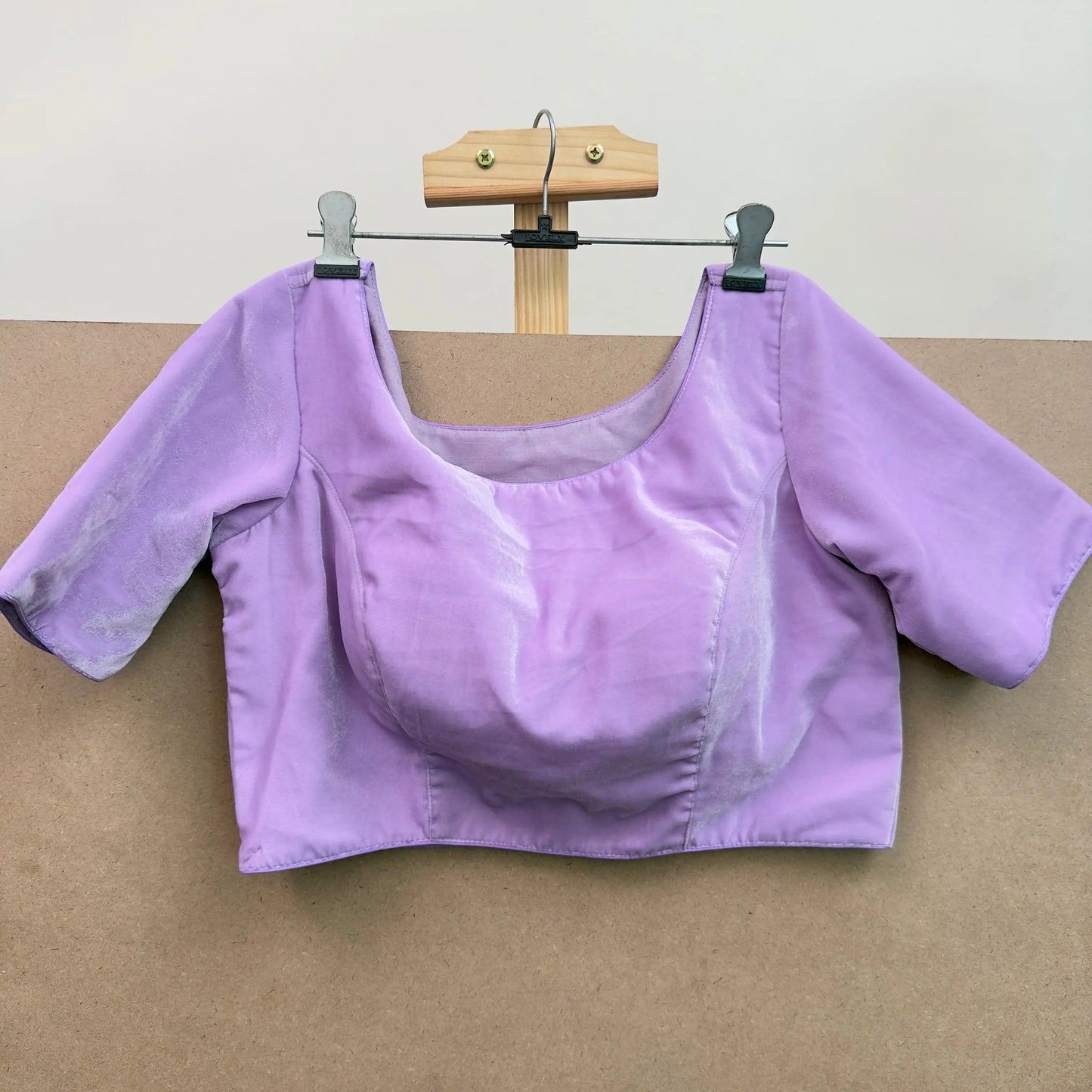 Lavender color velvet blouse - JTG Fashions